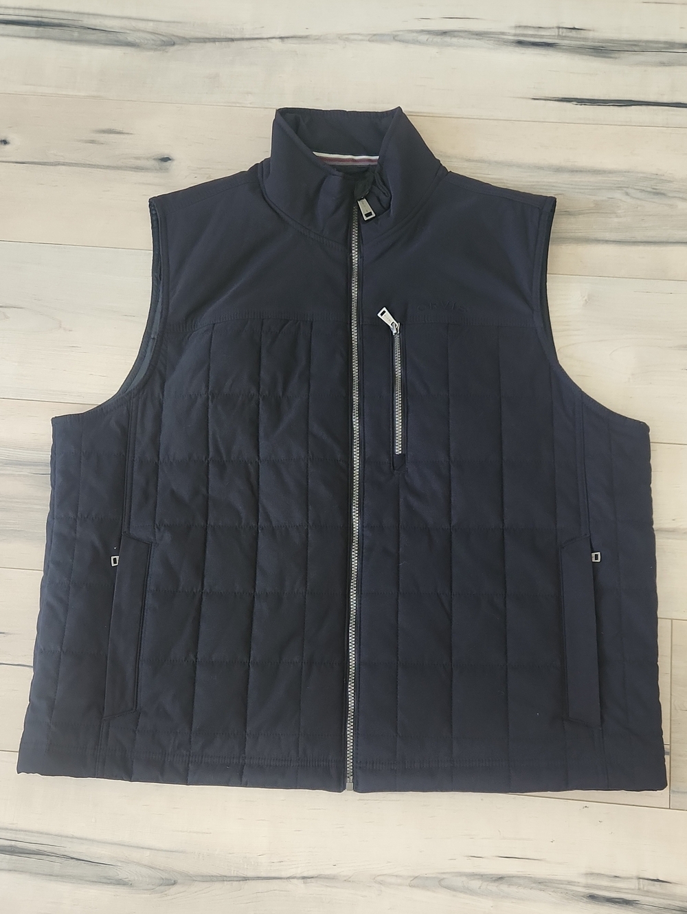Men's Quilted Black Vest with Full Zip